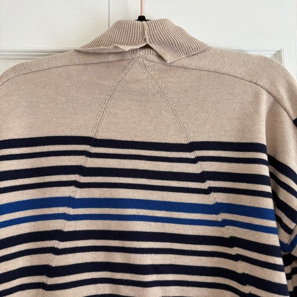 RAG & BONE Ann Striped Turtleneck Sweater Cotton Cashmere Knit Top XS Oversized - Picture 11 of 14